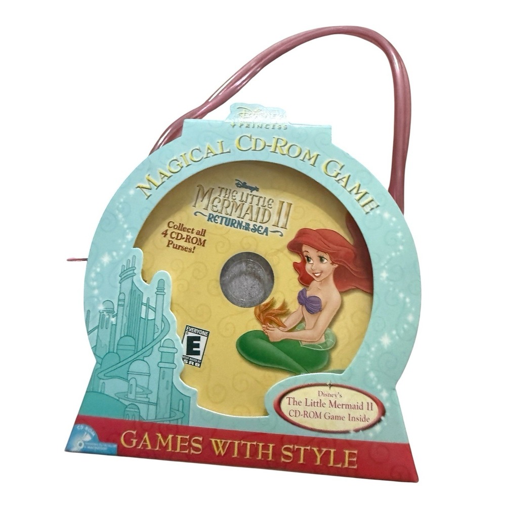 Disney Princess Magical Cd-ROM Game Little Mermaid II Return To The Sea W/Purse
